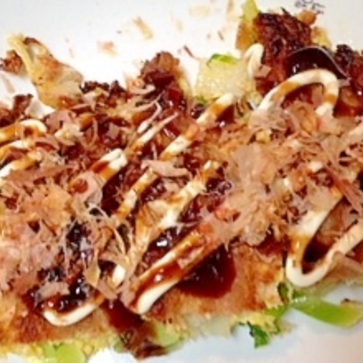 【糖質制限】小麦粉なしでカリっと豚玉お好み焼き